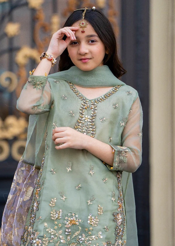 Girls sharara Aqua