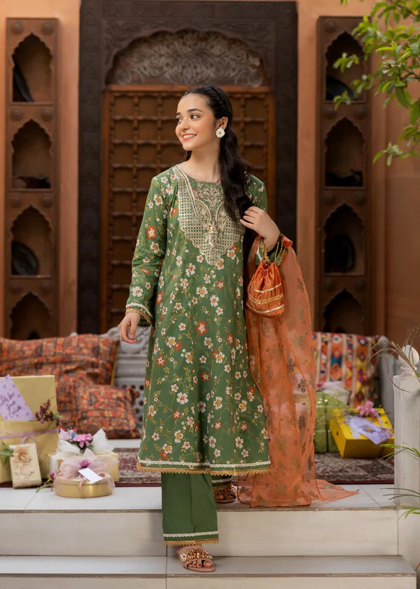 Girls Green Pishwas Salwar Suit