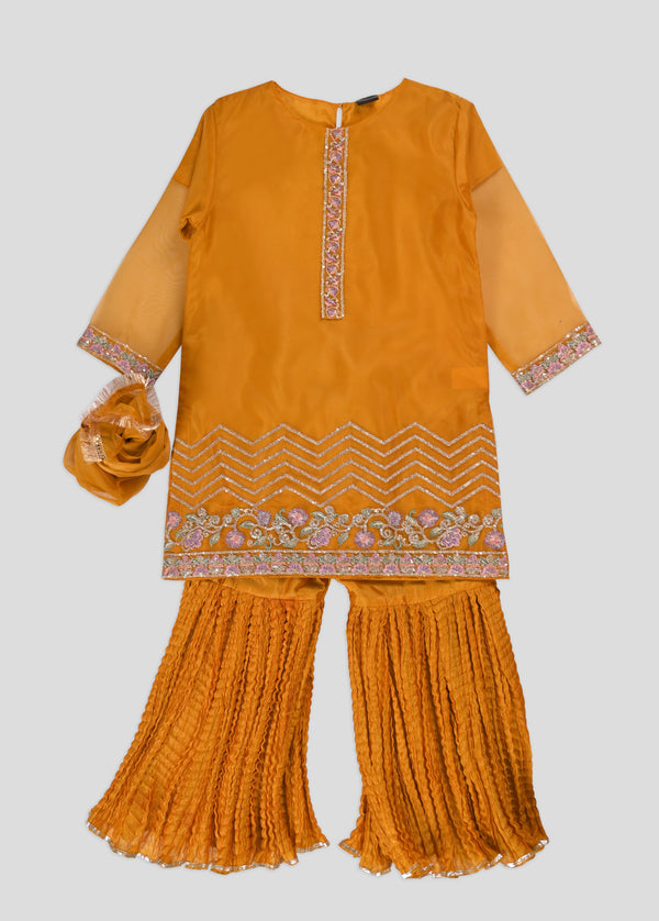 Embellished kameez Gharara & Duppata